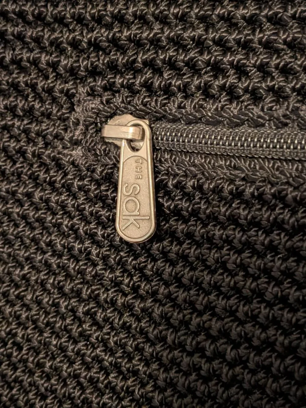 Black Crocheted The Sak Bag